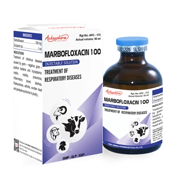 Marbofloxacin-100 Injection 50ml | حقن ماربوفلوكساسين-100 50 مل