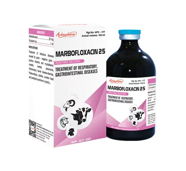 Marboflaxacin-25 Injection 100ml | حقن ماربوفلوكساسين-25 100 مل